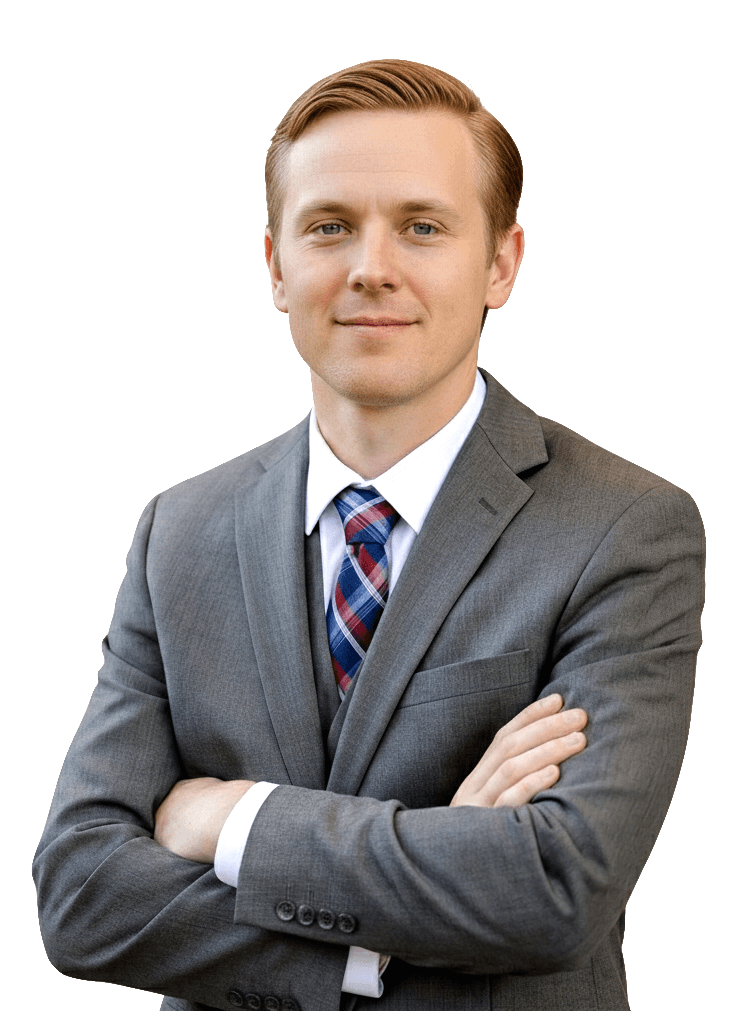 Student putting up poster